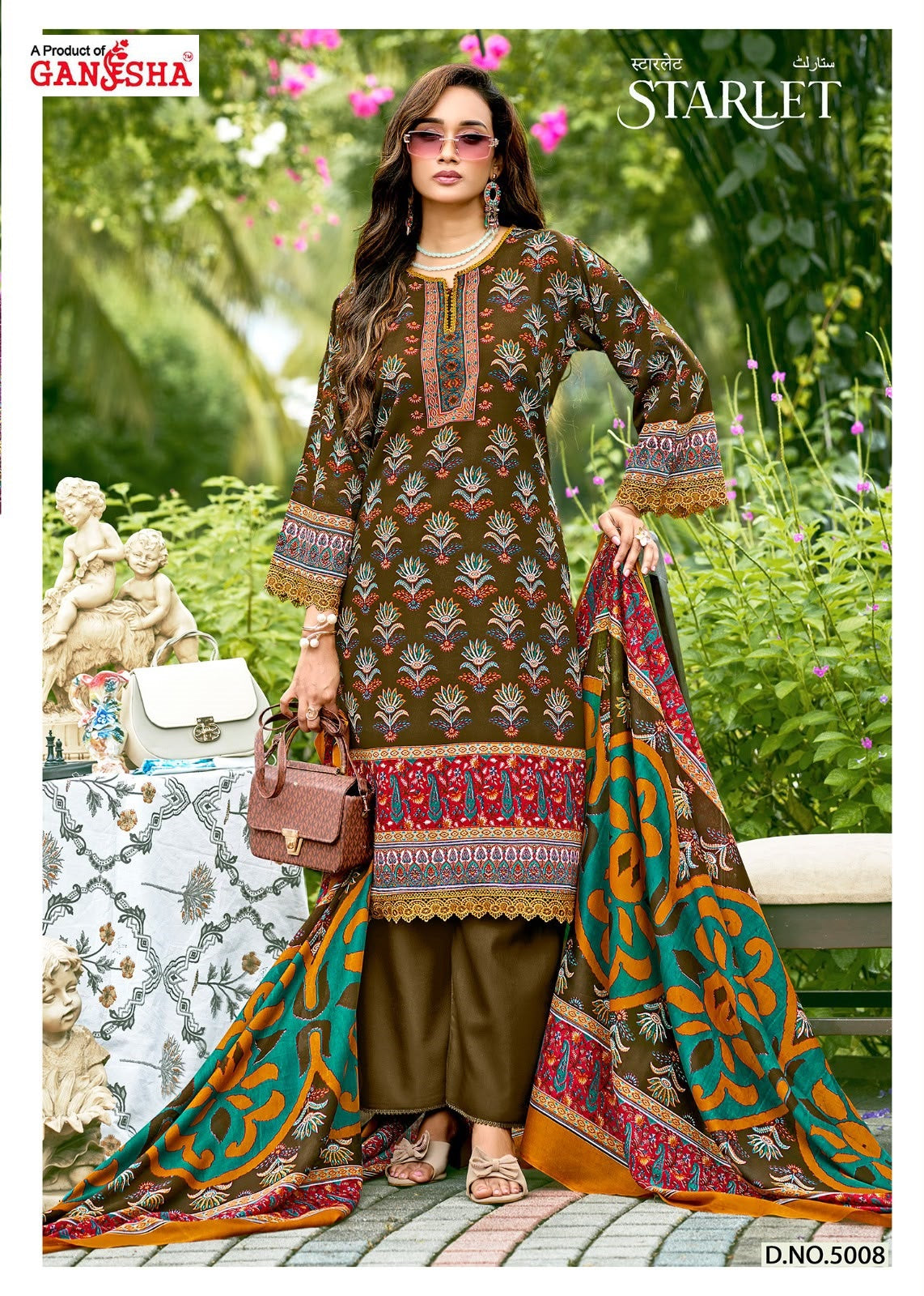 Starlet Vol 5 Ganesha Mix Cotton Karachi Salwar Suits Manufacturer