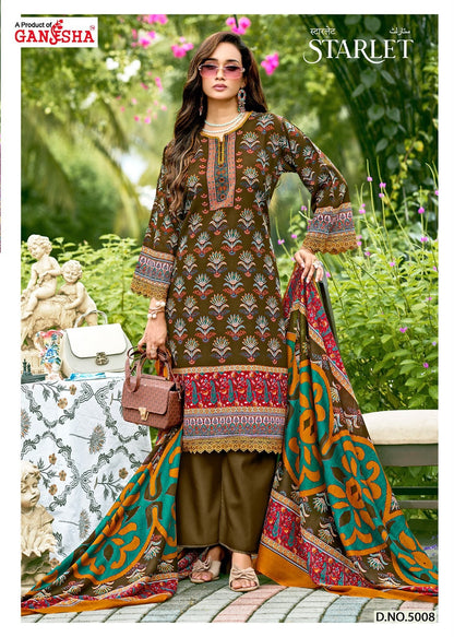 Starlet Vol 5 Ganesha Mix Cotton Karachi Salwar Suits Manufacturer