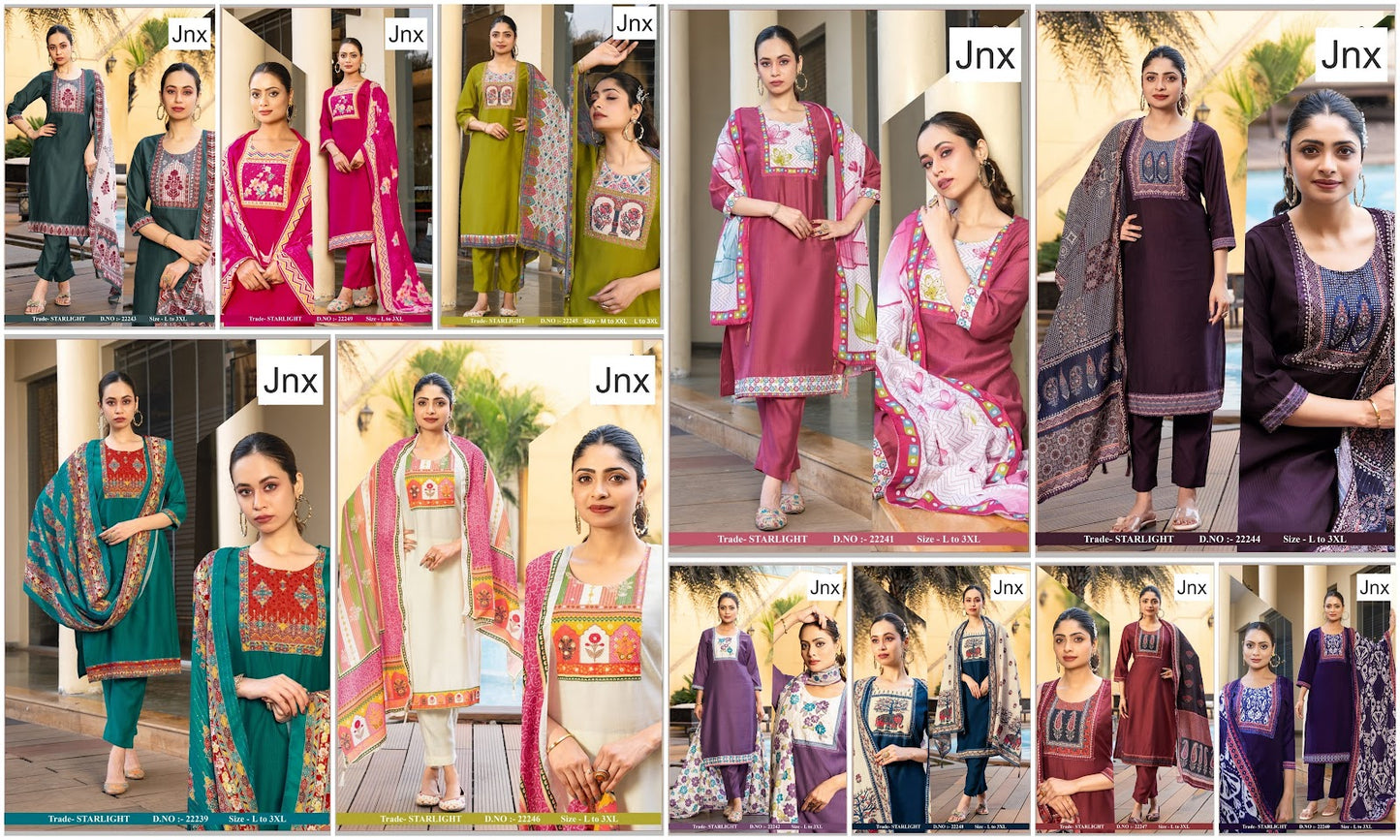 Starlight Jnx Berlin Readymade Pant Style Suits Wholesale Price