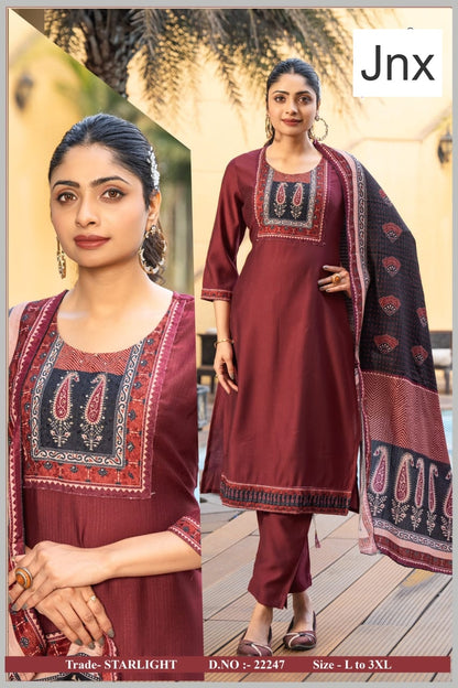 Starlight Jnx Berlin Readymade Pant Style Suits Wholesale Price