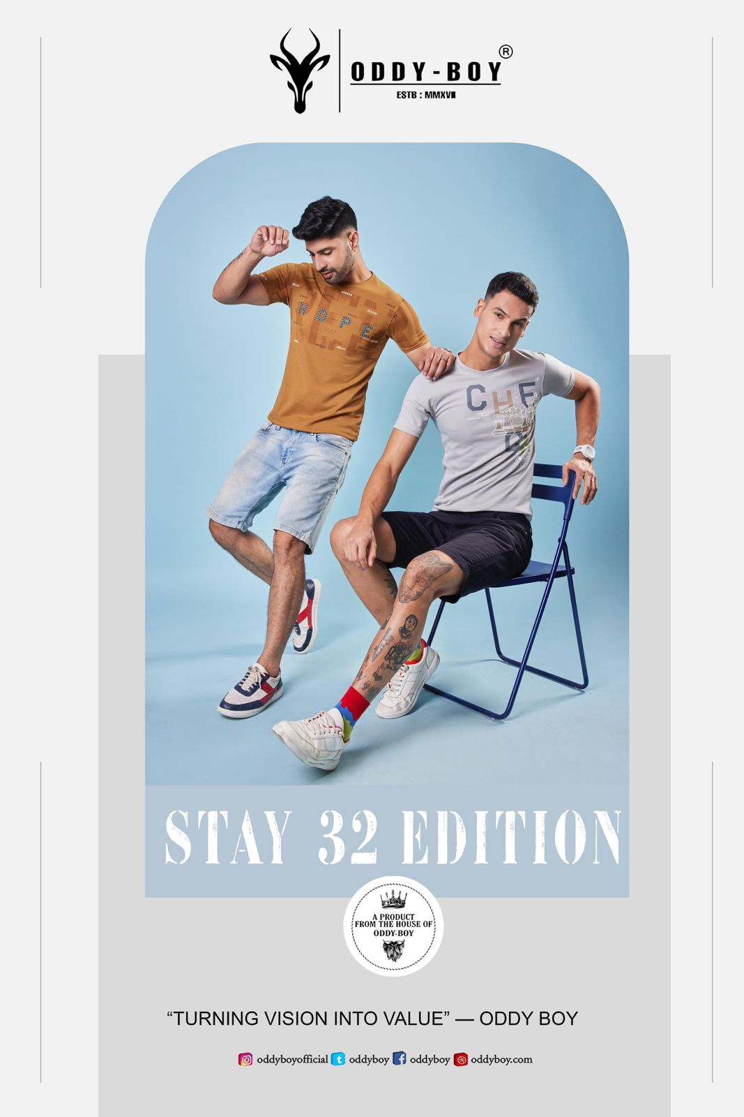 Stay 32 Edition Oddy Boy Soft Mens Tshirts
