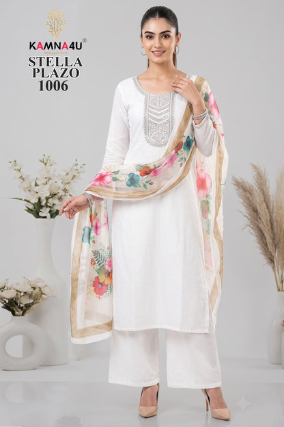 Stella Kamna4U Chanderi Readymade Plazzo Style Suits Exporter