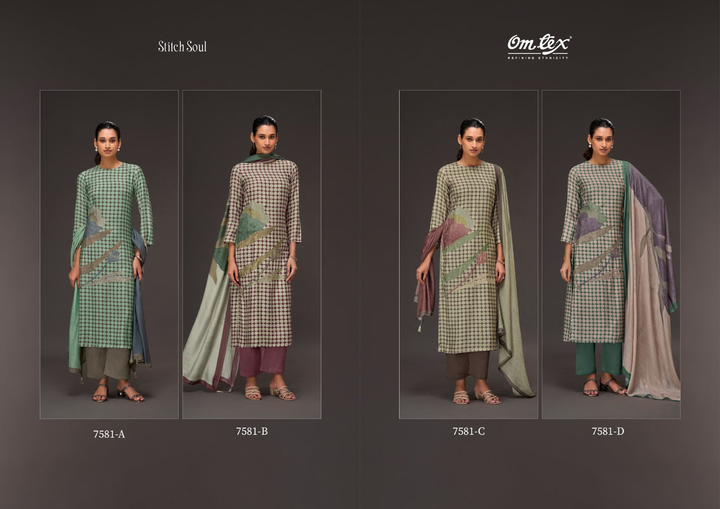 Stich Soul Omtex Silk Pant Style Suits Wholesale Rate