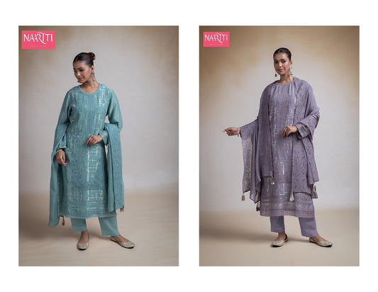 Stiyana New Naariti Silk Pant Style Suits Supplier India