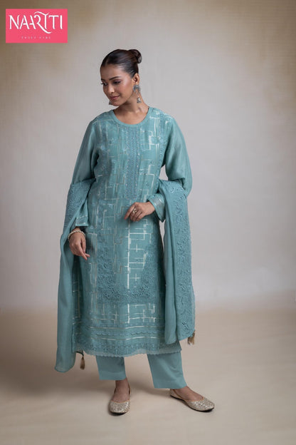 Stiyana New Naariti Silk Pant Style Suits Supplier India