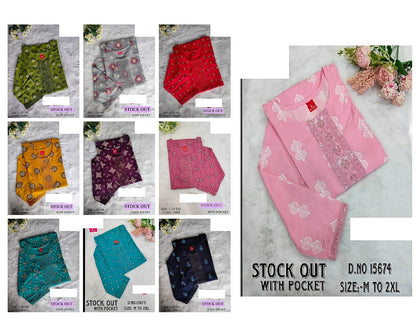 Stock Out Liva Jnx Rayon Kurti With Pocket Wholesale