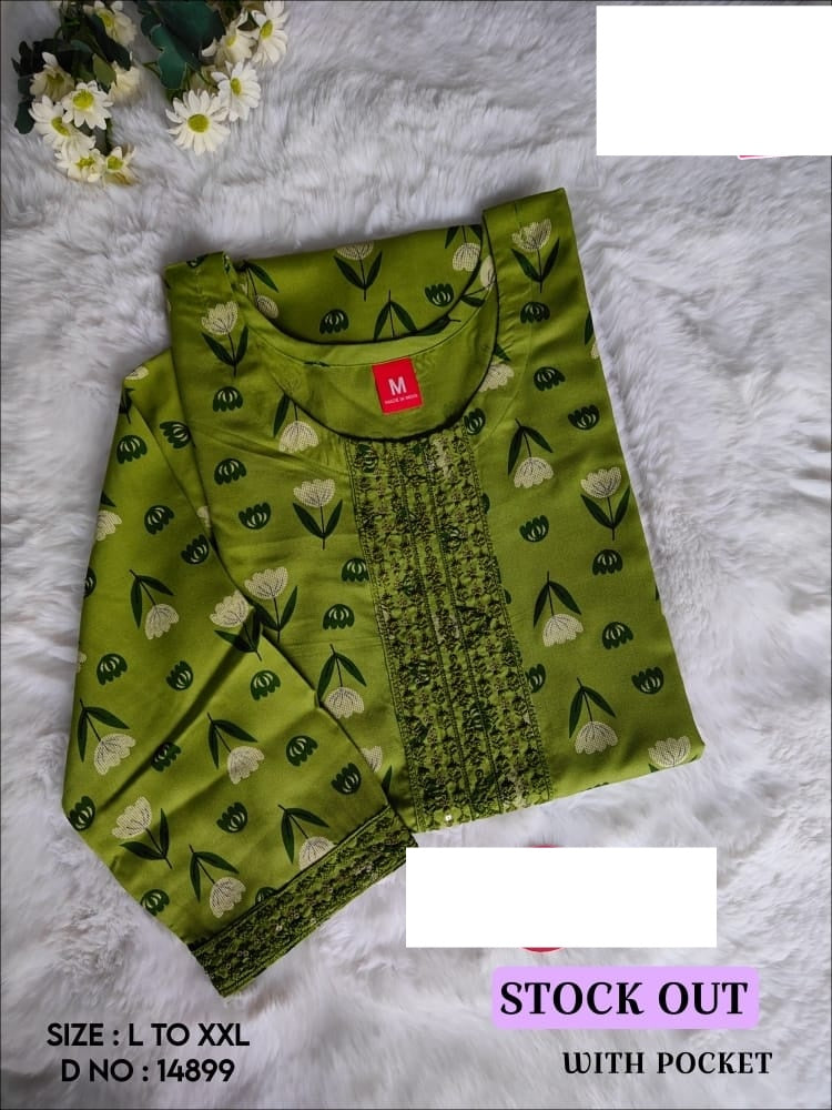 Stock Out Liva Jnx Rayon Kurti With Pocket Wholesale