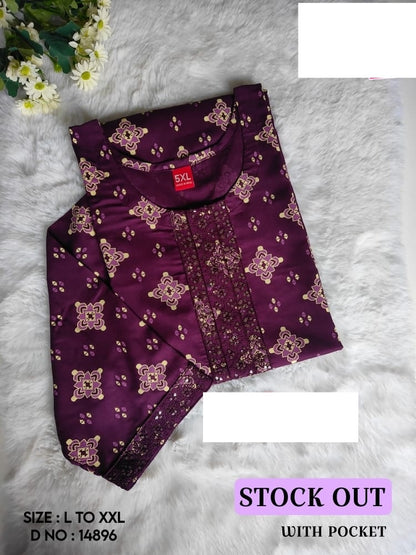 Stock Out Liva Jnx Rayon Kurti With Pocket Wholesale