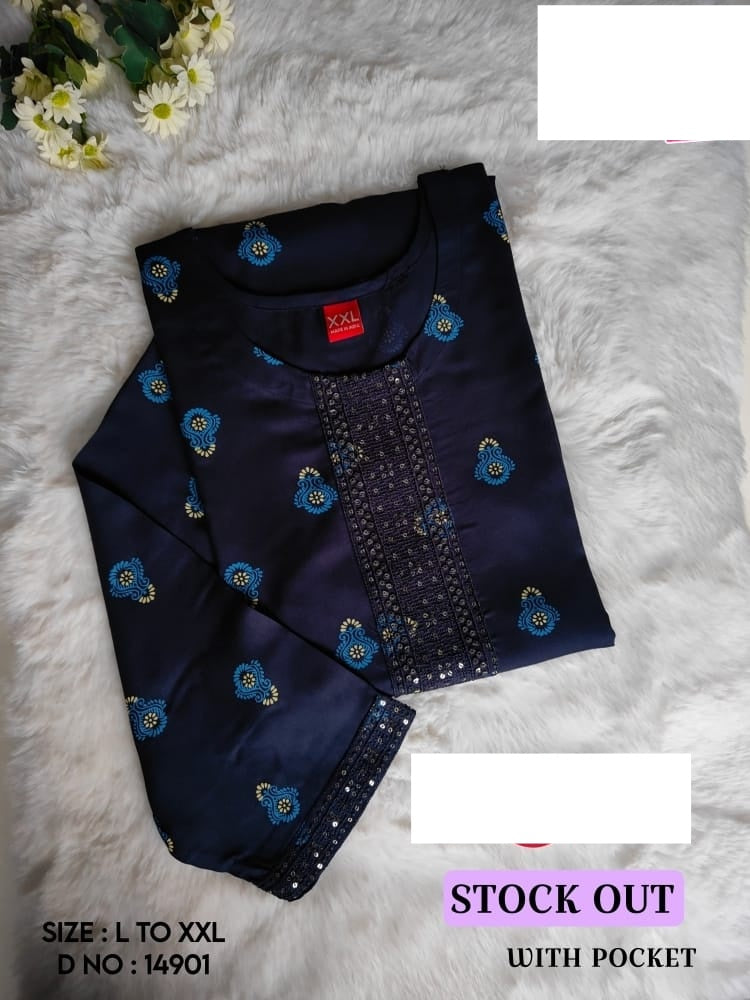 Stock Out Liva Jnx Rayon Kurti With Pocket Wholesale