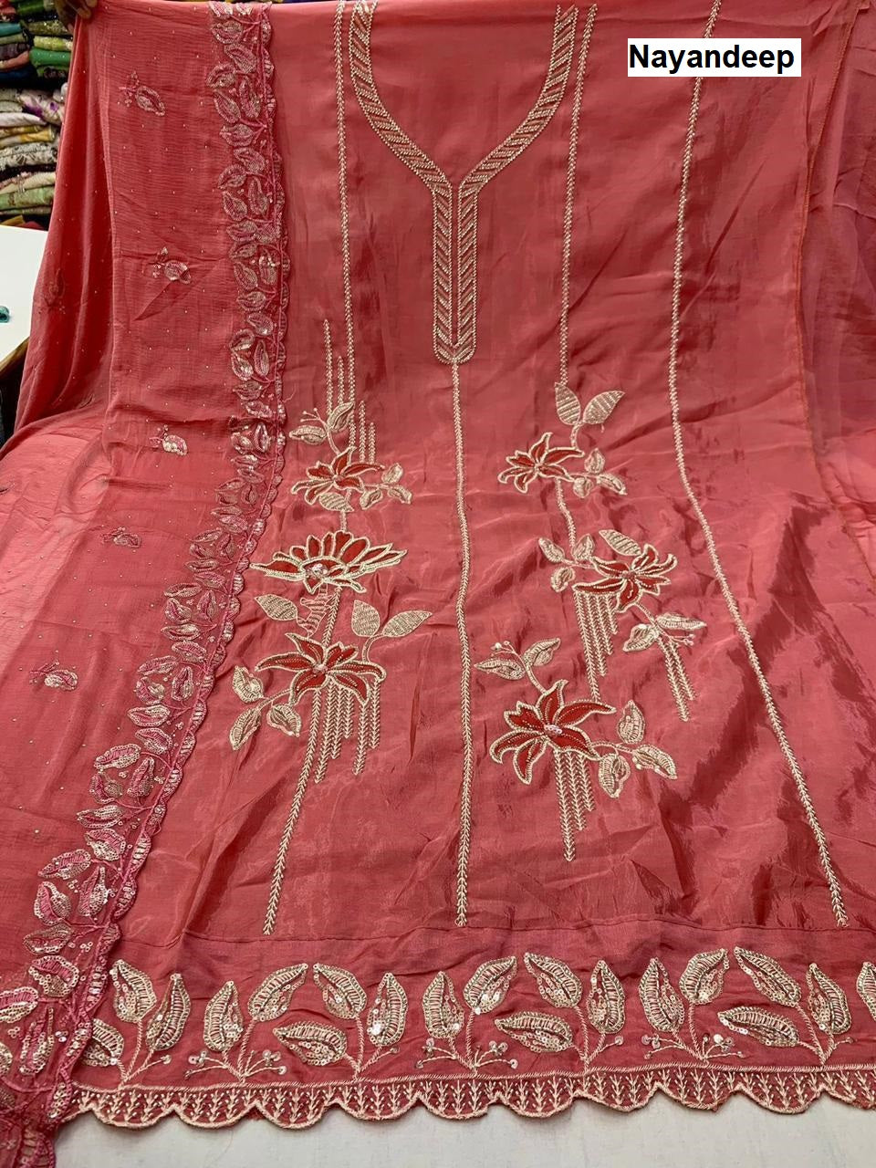 Stracy Nayandeep Organza Salwar Suits Supplier Ahmedabad