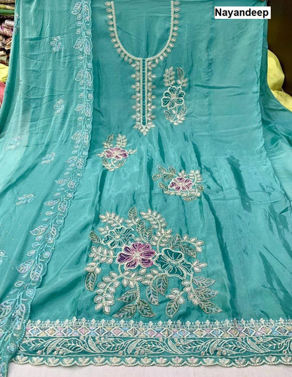 Stracy Nayandeep Organza Salwar Suits Supplier Ahmedabad
