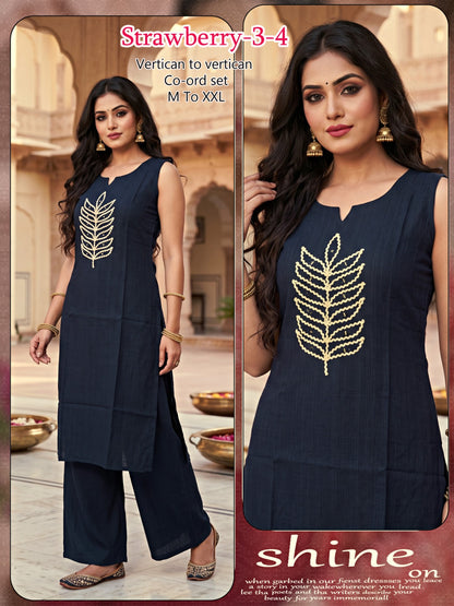Strawberry Infinity Vertican Co Ord Set Exporter India