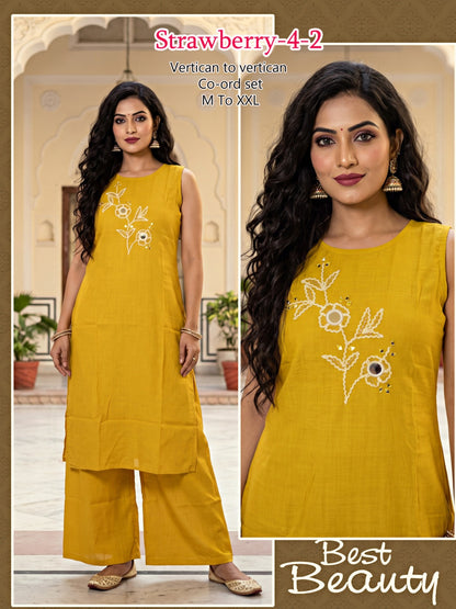 Strawberry Infinity Vertican Co Ord Set Exporter India