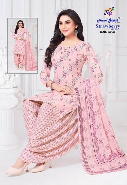 Strawberry Vol 5 Nandgopal Cotton Dress Material Exporter Ahmedabad