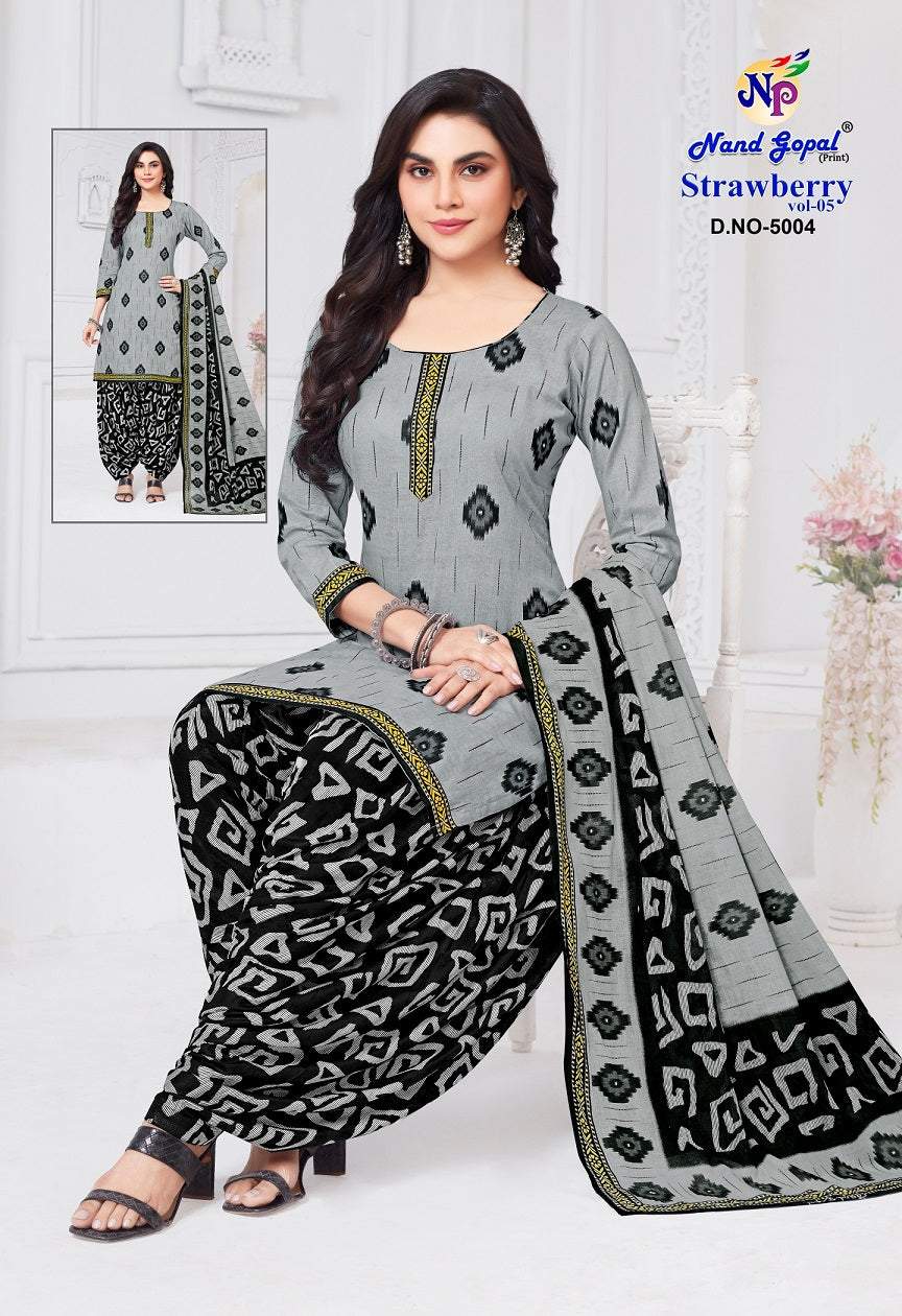Strawberry Vol 5 Nandgopal Cotton Dress Material Exporter Ahmedabad