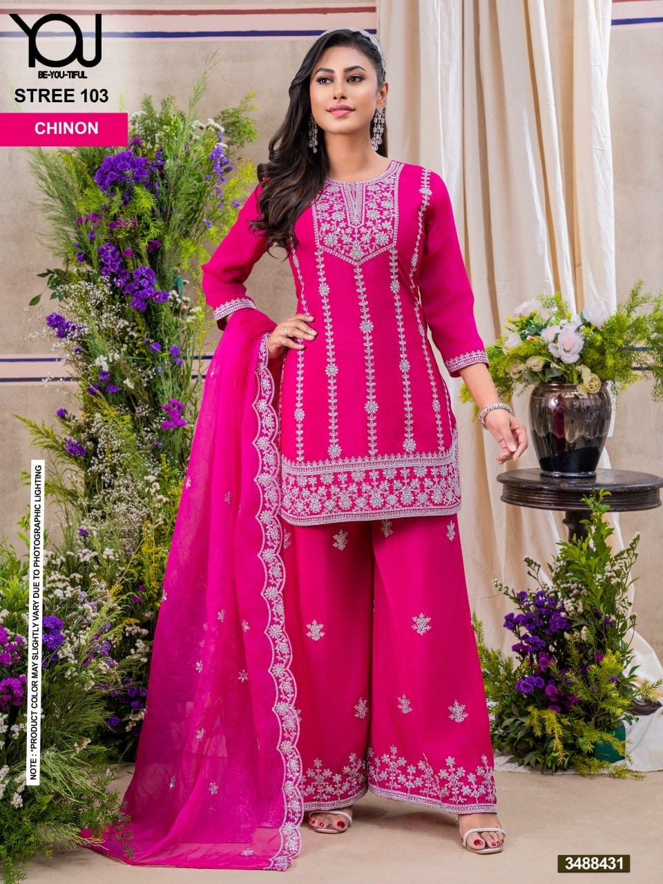 Stree 103 You Chinon Readymade Plazzo Style Suits Wholesaler Gujarat