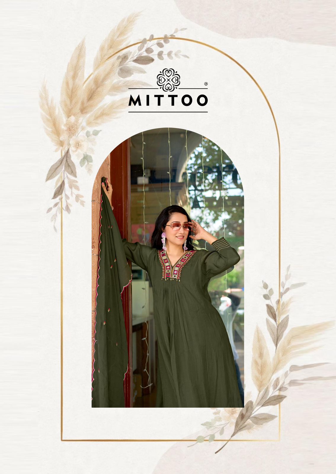 Street Wear Mittoo Chanderi Readymade Plazzo Style Suits Supplier