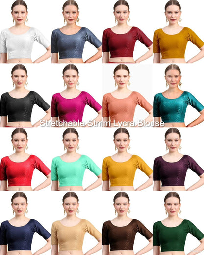Stretchable Stmm Dobby Blouse Supplier Gujarat
