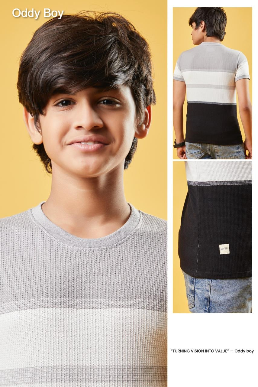 Stripes Obj 195 Oddy Boy Waffle Boys Tshirt Manufacturer Gujarat