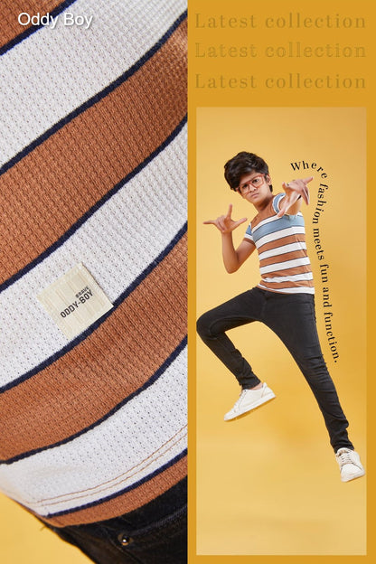 Stripes Obj 195 Oddy Boy Waffle Boys Tshirt Manufacturer Gujarat