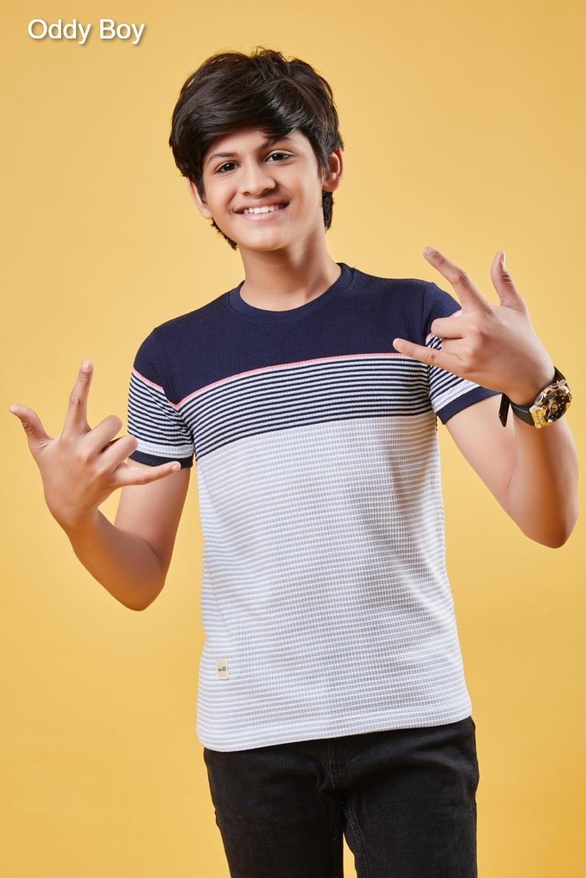 Stripes Obj 195 Oddy Boy Waffle Boys Tshirt Manufacturer Gujarat