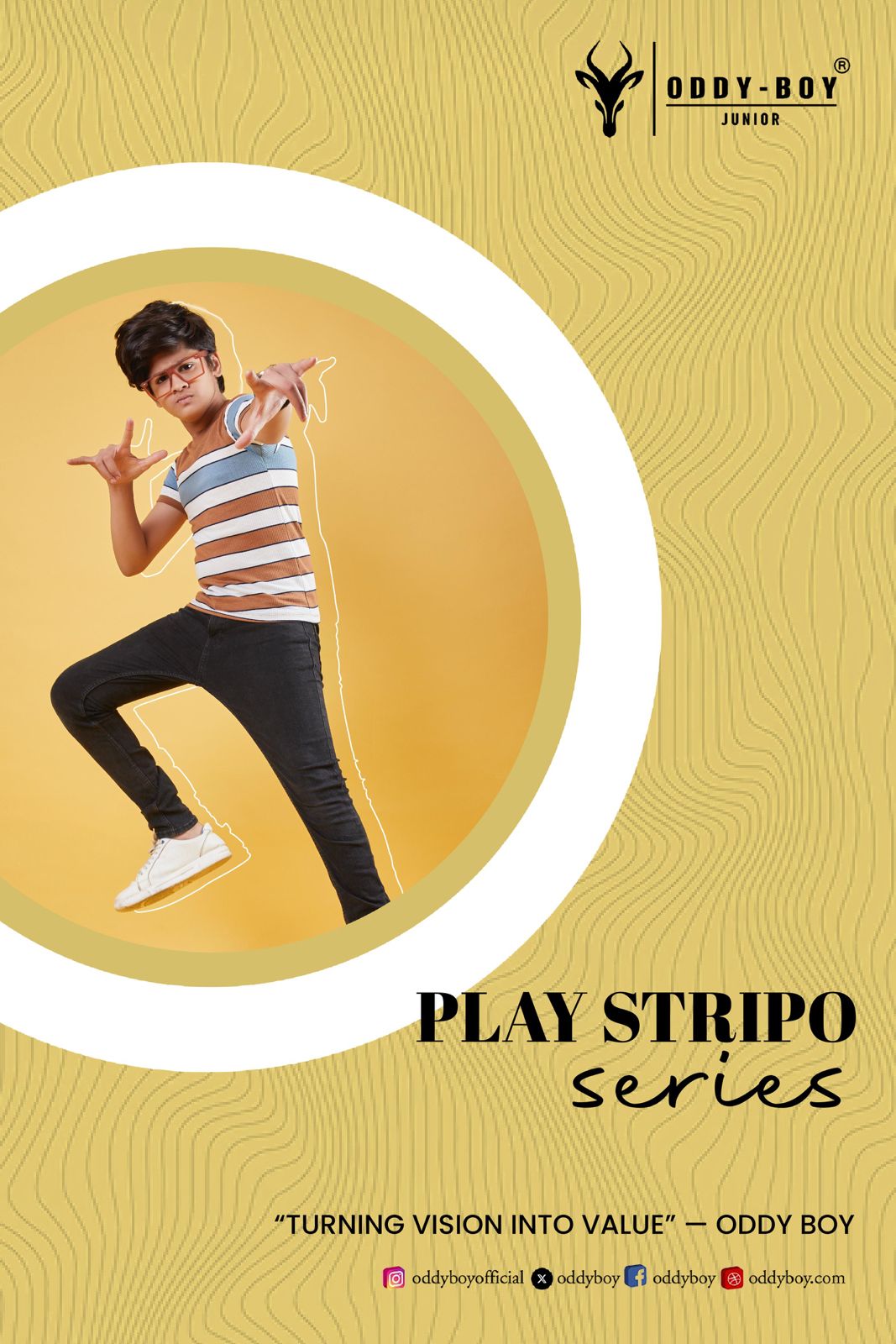 Stripes Obj 195 Oddy Boy Waffle Boys Tshirt Manufacturer Gujarat