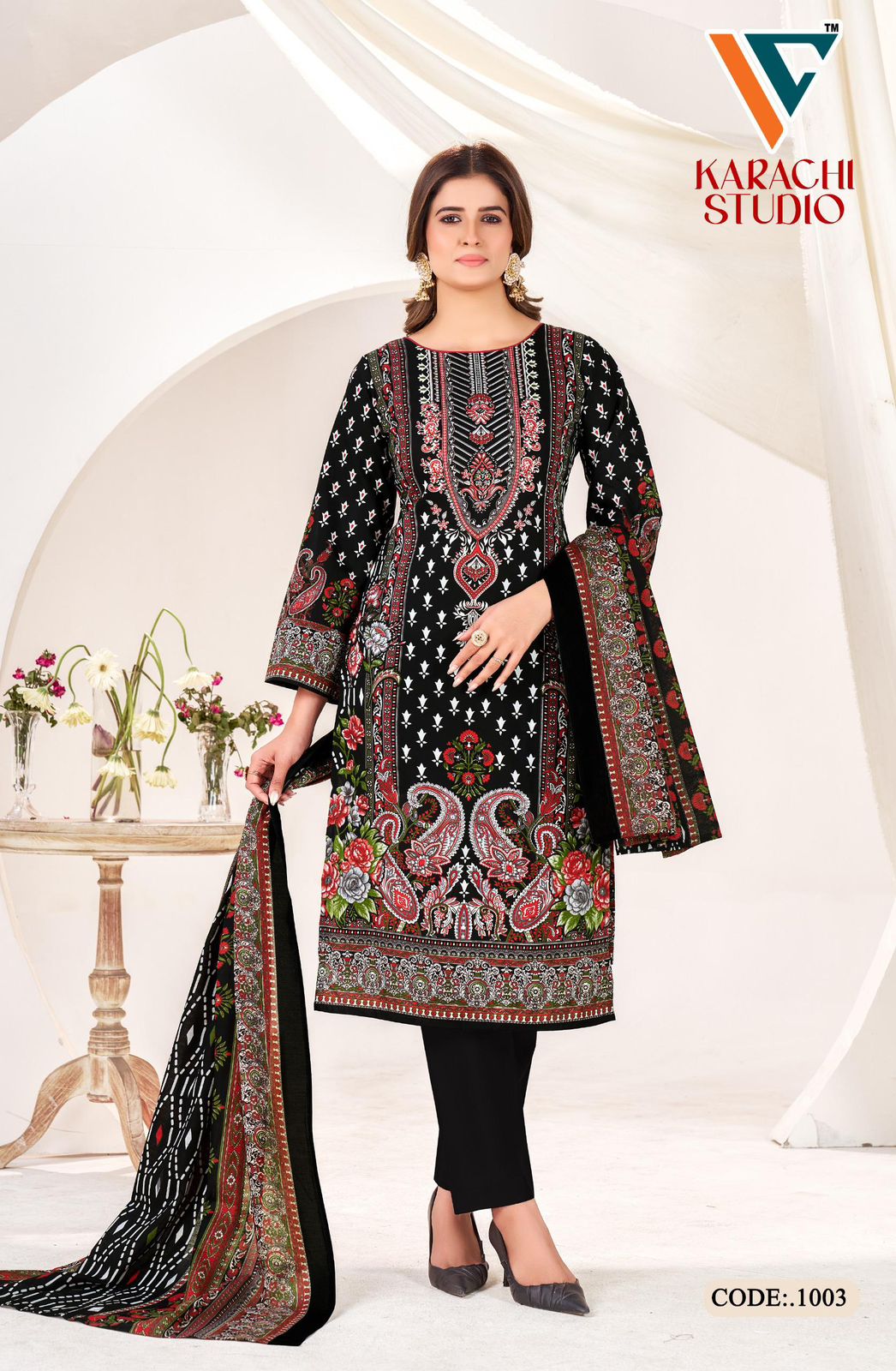 Studio Vol 1 Vandana Creation Cotton Karachi Salwar Suits Wholesaler