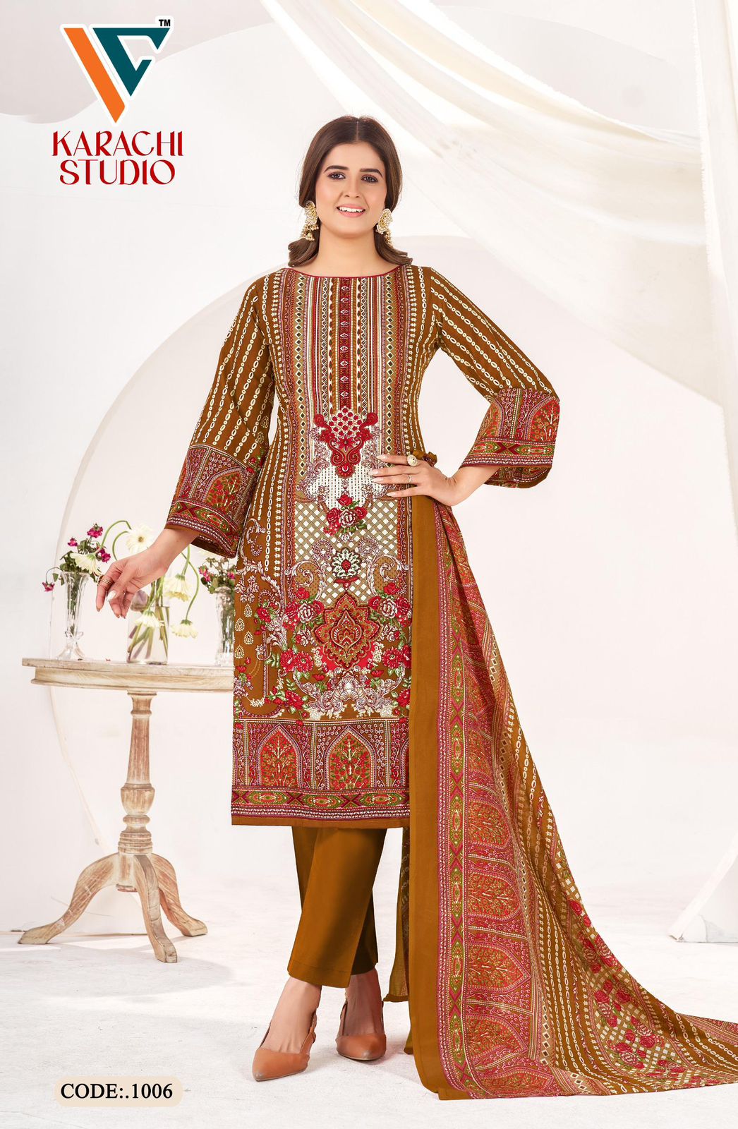 Studio Vol 1 Vandana Creation Cotton Karachi Salwar Suits Wholesaler