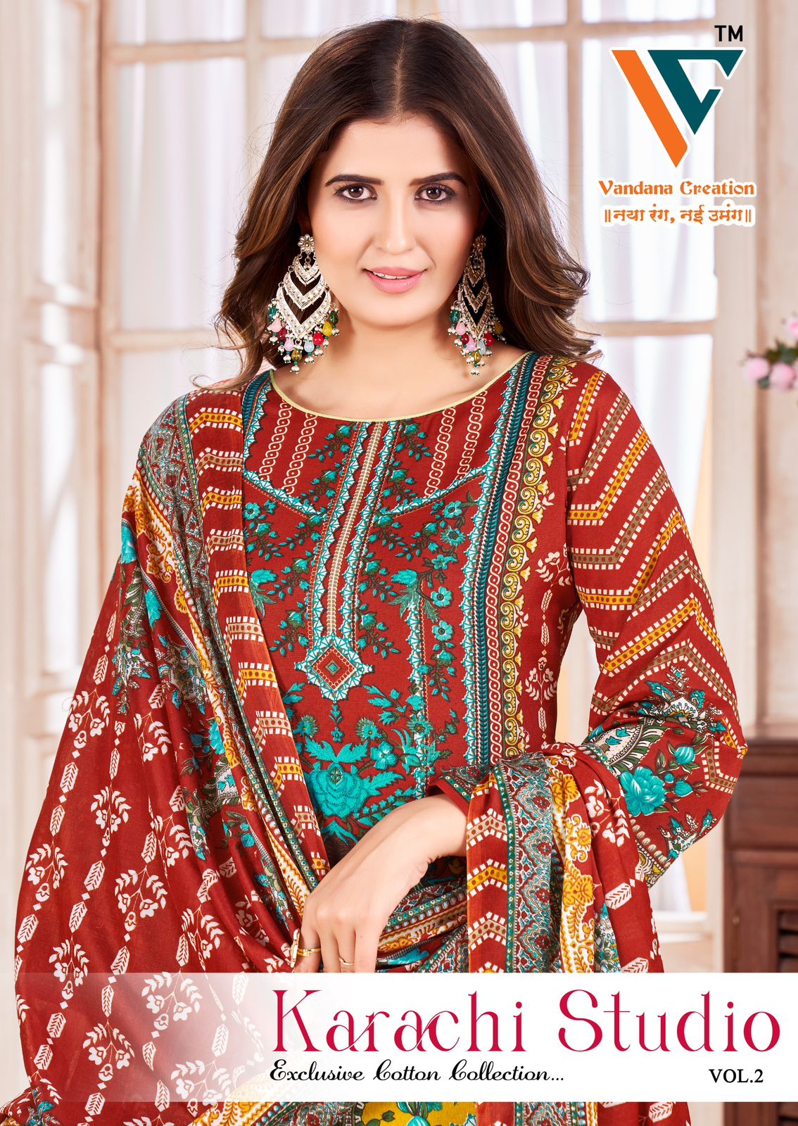 Studio Vol 2 Vandana Creation Cotton Karachi Salwar Suits Manufacturer Ahmedabad