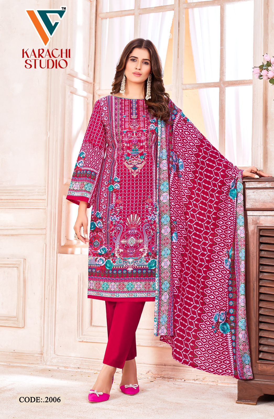 Studio Vol 2 Vandana Creation Cotton Karachi Salwar Suits Manufacturer Ahmedabad