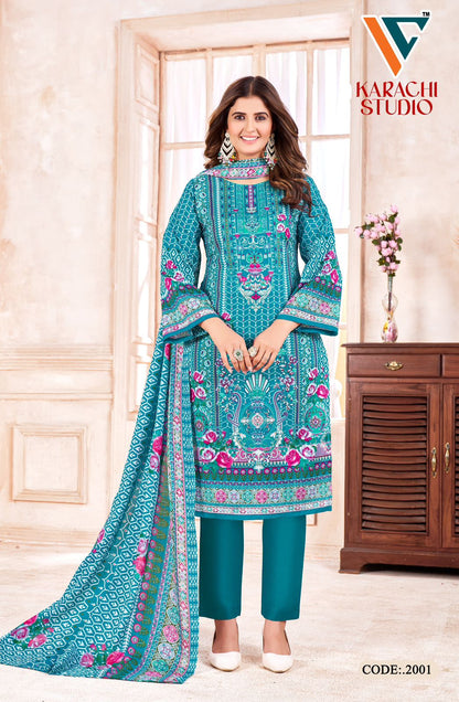 Studio Vol 2 Vandana Creation Cotton Karachi Salwar Suits Manufacturer Ahmedabad