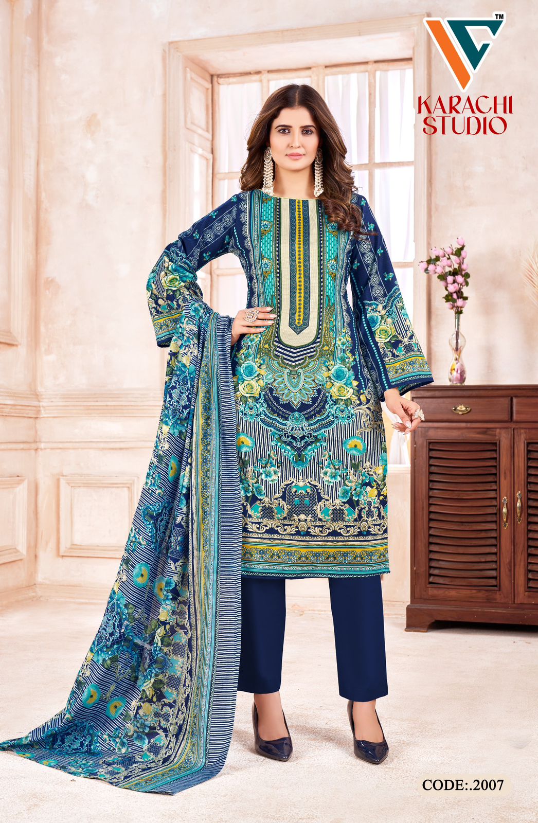 Studio Vol 2 Vandana Creation Cotton Karachi Salwar Suits Manufacturer Ahmedabad