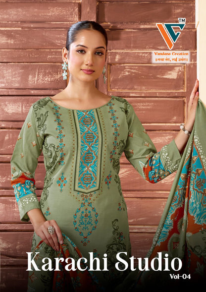 Studio Vol 4 Vandana Creation Cotton Karachi Salwar Suits Supplier