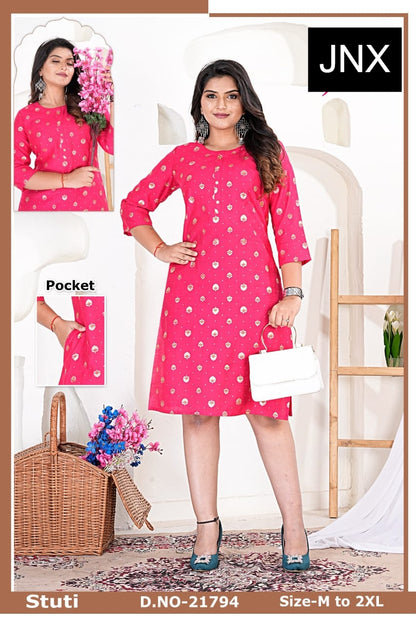 Stuti Jnx Straight Cut Kurtis Supplier