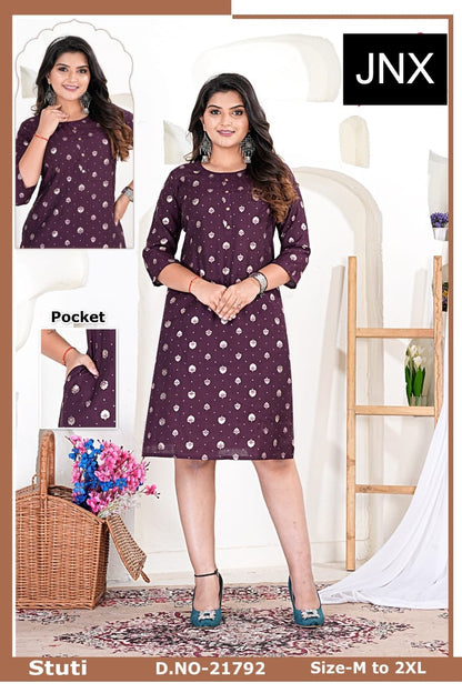 Stuti Jnx Straight Cut Kurtis Supplier
