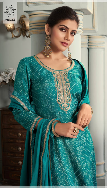 Stuti Kuleesh Vinay Fashion Llp Silk Pant Style Suits Wholesaler India