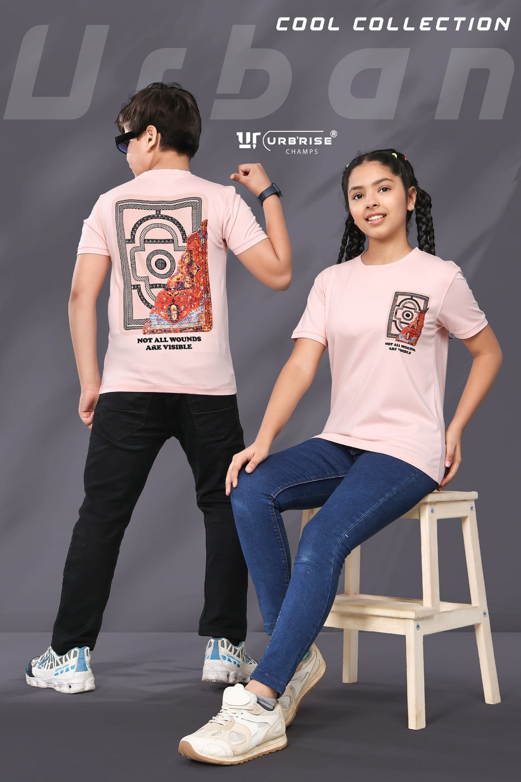 Style No 1261-1268 Urbanrise Imported Unisex Kids Tshirt Wholesaler