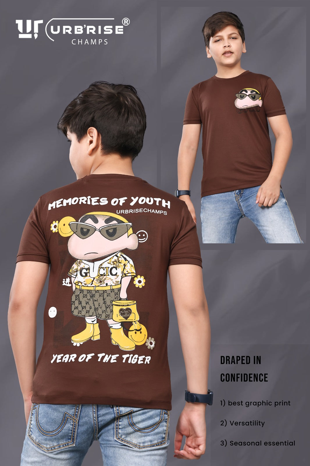 Style No 1261-1268 Urbanrise Imported Unisex Kids Tshirt Wholesaler