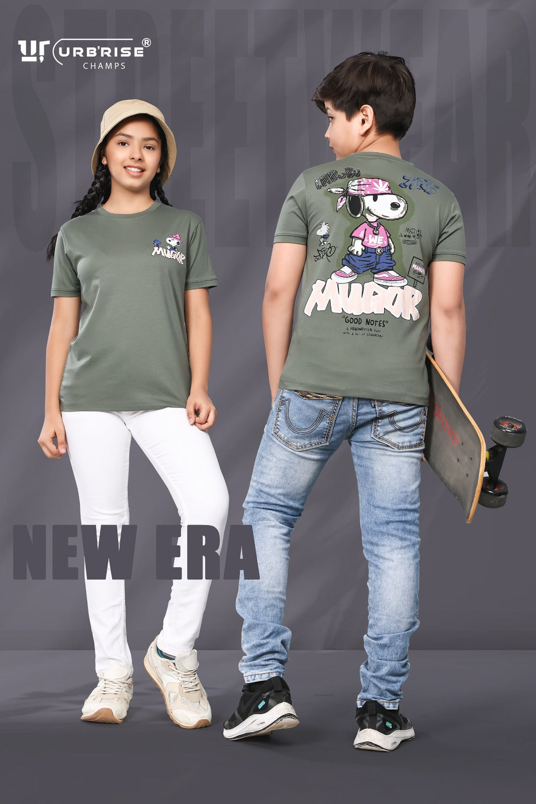 Style No 1261-1268 Urbanrise Imported Unisex Kids Tshirt Wholesaler