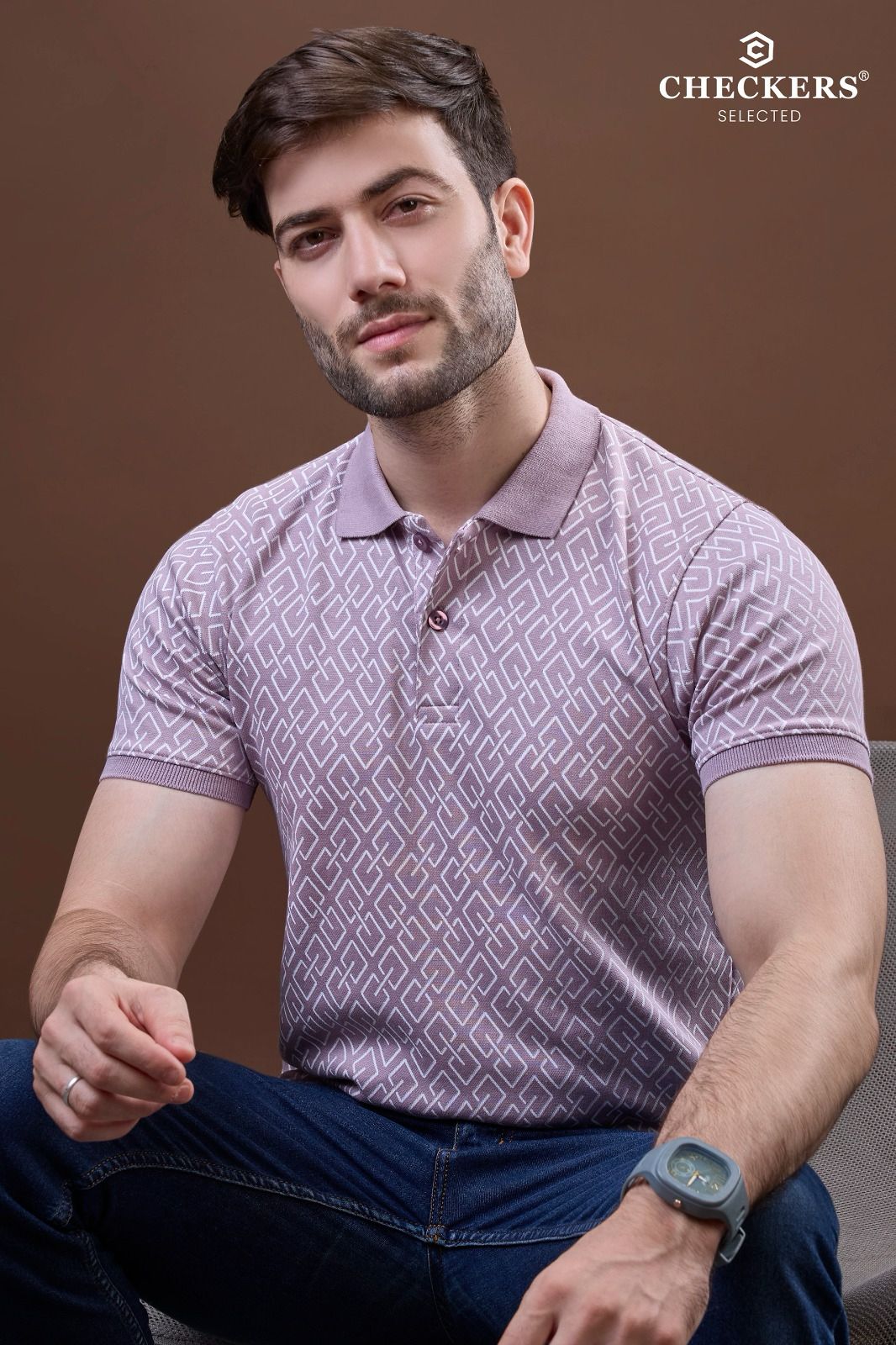 Style 053-060 Checkers Premium Cotton Mens Tshirts Wholesale