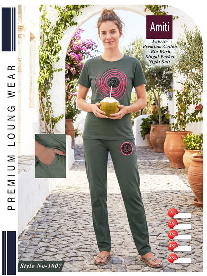 Style 1007 Amiti Cotton Pyjama Night Suits Supplier Ahmedabad