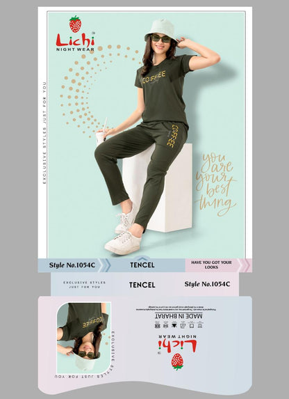 Style 1054 Lichi Tencil Pyjama Night Suits Supplier Gujarat
