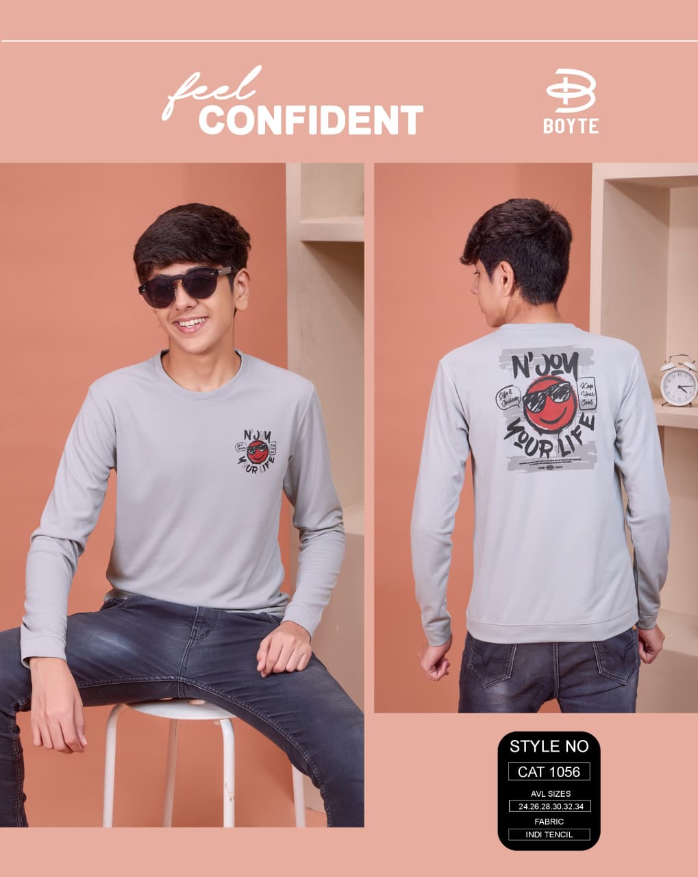 Style 1056 Boyte Tencil Boys Tshirt Wholesale Price