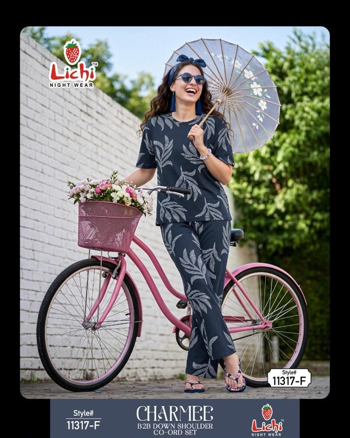 Style 11317 Print To Print Lichi Hosiery Co Ord Set Manufacturer Ahmedabad