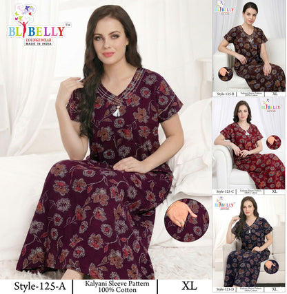Style 117-154 Kalyani Bani Belly Cotton Night Gowns Wholesale Price