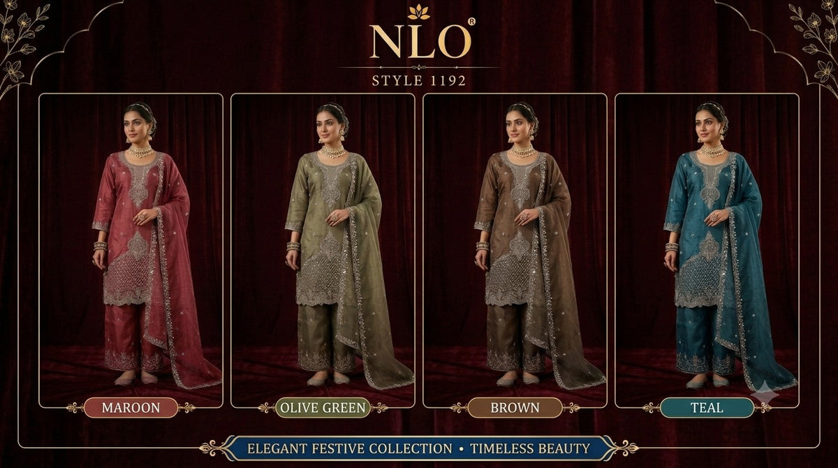 Style 1192 Nlo Silk Readymade Pant Style Suits Wholesaler Gujarat