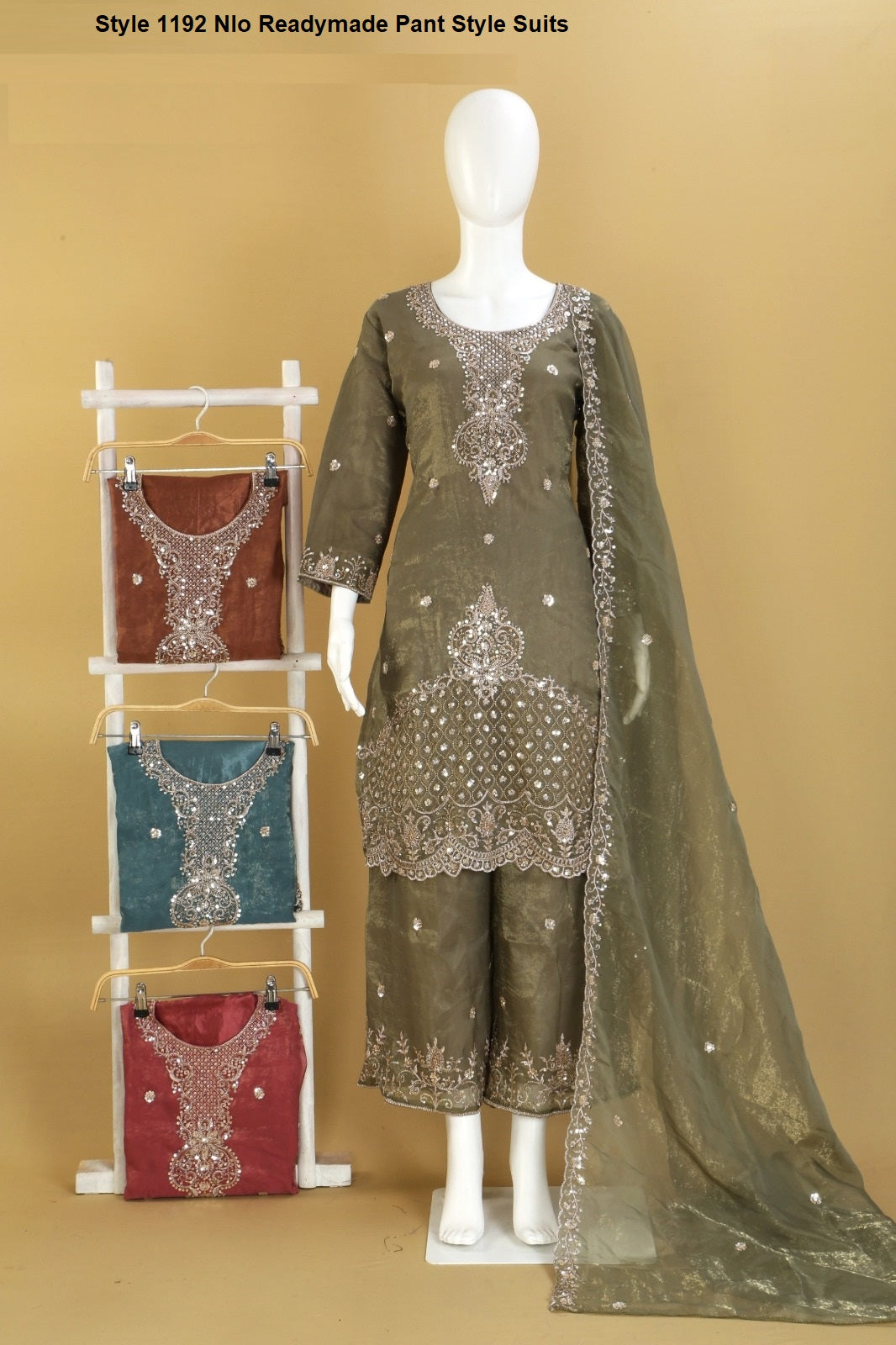 Style 1192 Nlo Silk Readymade Pant Style Suits Wholesaler Gujarat