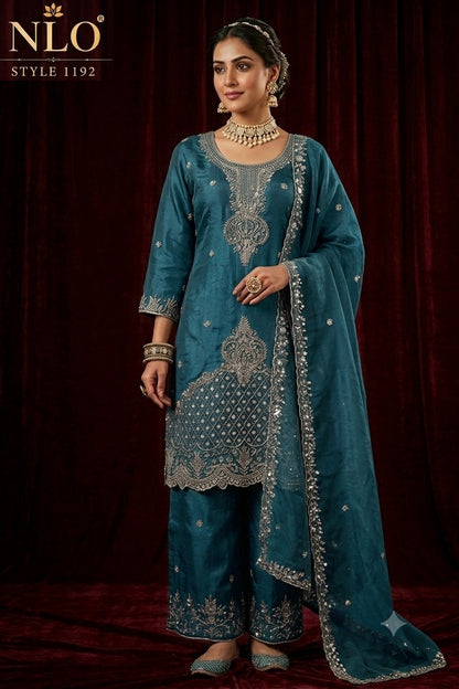 Style 1192 Nlo Silk Readymade Pant Style Suits Wholesaler Gujarat