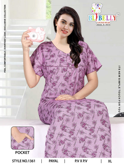 Style 1350-1363 Payal Belly Pv Night Gowns Manufacturer Gujarat