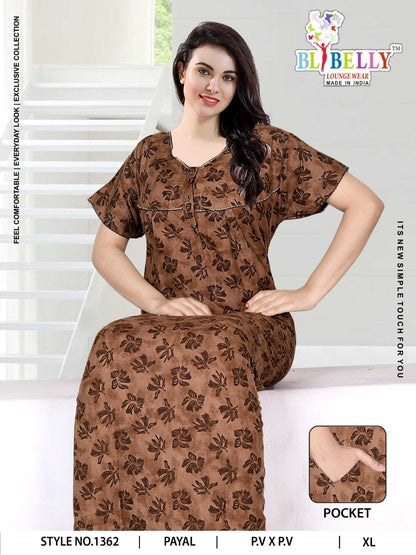 Style 1350-1363 Payal Belly Pv Night Gowns Manufacturer Gujarat